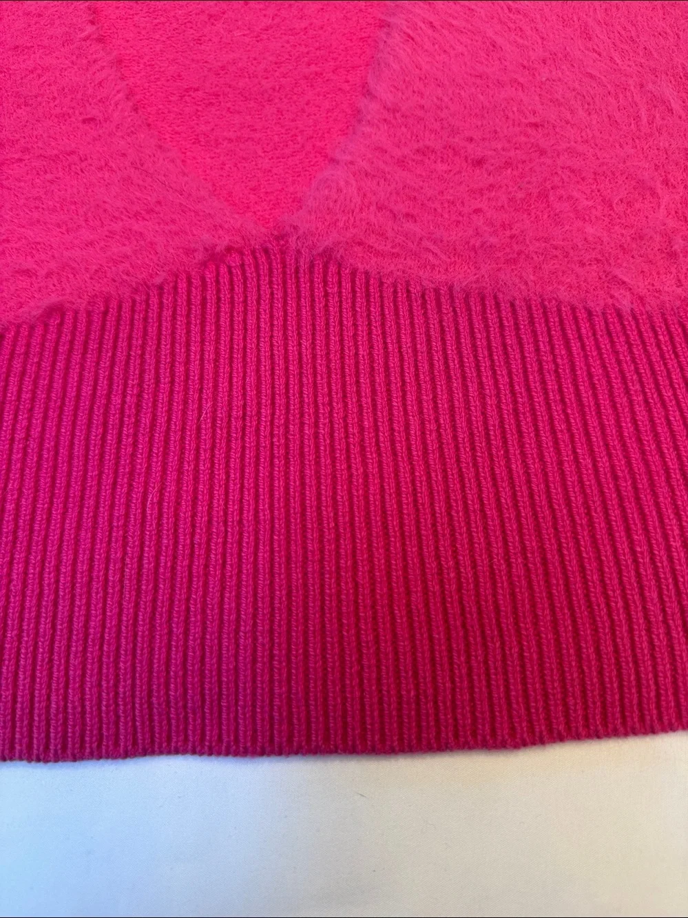Free People Hot Pink Fuzzy V-Neck Sweater Vest